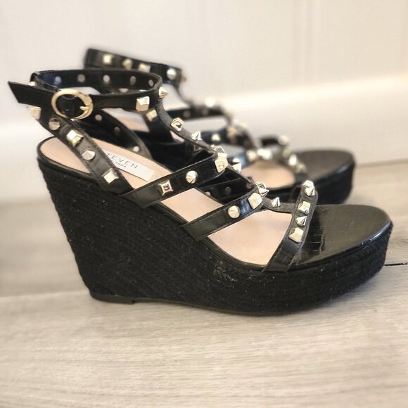 Steven by Steven Madden NWT Scoutt caged croc gladiator espadrilles - Picture 2 of 11